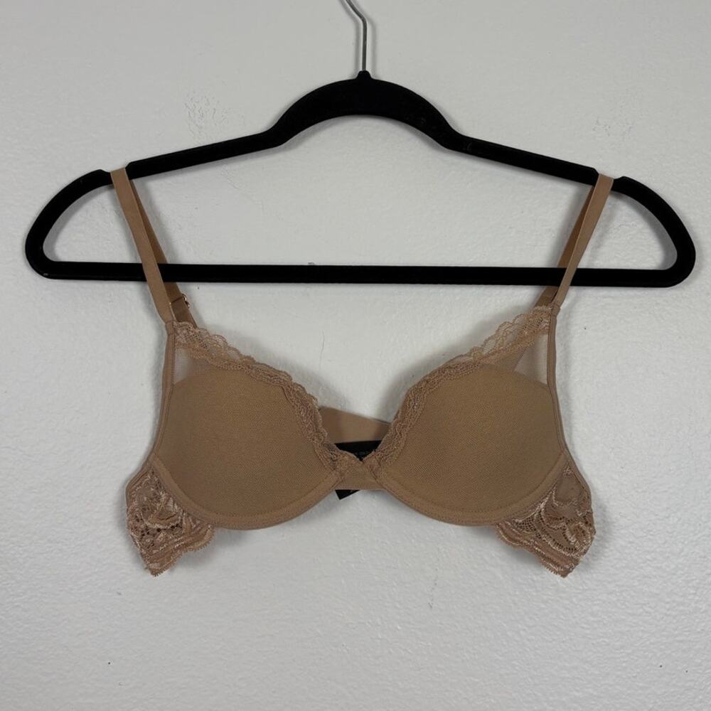 Pepper Tan Lace Trim Bra 32A